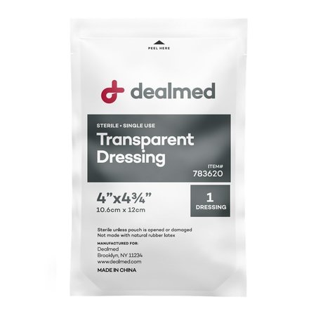 Dealmed Transparent Dressing, 50/Bx, 16 Bx/Cs, 800PK 783620